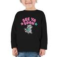 See Ya Soon Summer Cute Raccoon Back To School Kids Student Graphic Toddler Long Sleeve Tee See Ya Soon Summer Cute Raccoon Back To School Kids Student Graphic Toddler Long Sleeve Tee