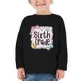 Sixth Grade Back To School For Girls Pink Notebook Graphic Toddler Long Sleeve Tee Sixth Grade Back To School For Girls Pink Notebook Graphic Toddler Long Sleeve Tee