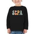 SLPA Groovy Women Appreciation Day Hello Back To School Graphic Toddler Long Sleeve Tee SLPA Groovy Women Appreciation Day Hello Back To School Graphic Toddler Long Sleeve Tee