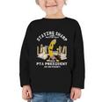 Stay Sharp PTA President Back To School Pencil Graphic Toddler Long Sleeve Tee