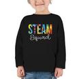 STEAM Squad For Work Tie Dye Back To School Appreciation Day Graphic Toddler Long Sleeve Tee