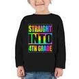 Straight Into 4th Grade Fourth Grade Back To School Graphic Toddler Long Sleeve Tee Straight Into 4th Grade Fourth Grade Back To School Graphic Toddler Long Sleeve Tee
