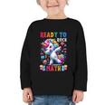 Student Back To School Math Squad Kids Girls Smarter Unicorn Graphic Toddler Long Sleeve Tee