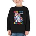 Student Unicorn Ready Back To School Crush 1st Grade Girls Graphic Toddler Long Sleeve Tee Student Unicorn Ready Back To School Crush 1st Grade Girls Graphic Toddler Long Sleeve Tee