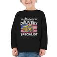 Students Delivery Specialist Back To School Bus Driver Graphic Toddler Long Sleeve Tee