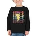 Third Grade Lightning Bolt Pencil 1st Day Of Back To School Graphic Toddler Long Sleeve Tee