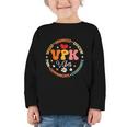 VPK Vibes First Day Of Back To School Appreciation Week Graphic Toddler Long Sleeve Tee