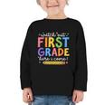 Watch Out First Grade Here I Come 1St Grade Back To School Graphic Toddler Long Sleeve Tee