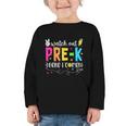 Watch Out Pre-K Here I Come Back To School Boys Girls Kids Graphic Toddler Long Sleeve Tee Watch Out Pre-K Here I Come Back To School Boys Girls Kids Graphic Toddler Long Sleeve Tee