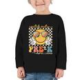 Watch Out Pre-K Grade Here I Come Back To School Pre-K Smile Graphic Toddler Long Sleeve Tee