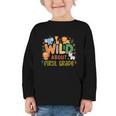 Wild About First Grade Safari Jungle Animals Back To School Graphic Toddler Long Sleeve Tee Wild About First Grade Safari Jungle Animals Back To School Graphic Toddler Long Sleeve Tee