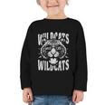 Wildcats School Sports Fan Team Spirit Back To School Graphic Toddler Long Sleeve Tee Wildcats School Sports Fan Team Spirit Back To School Graphic Toddler Long Sleeve Tee