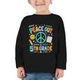 Women's Peace Out 5th Grade Retro Back To School Students Graphic Toddler Long Sleeve Tee Women's Peace Out 5th Grade Retro Back To School Students Graphic Toddler Long Sleeve Tee