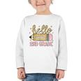 Back To School Hello Second 2nd Grade Leopard Pencil Girl Graphic Toddler Long Sleeve Tee Back To School Hello Second 2nd Grade Leopard Pencil Girl Graphic Toddler Long Sleeve Tee