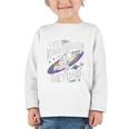 Back To School To Kindergarten And Beyond Astronaut In Space Premium Tri-Blend Graphic Toddler Long Sleeve Tee