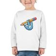 Back To School Seventh Grade Sloth Hanging Out In 7th Grade Performance Graphic Toddler Long Sleeve Tee