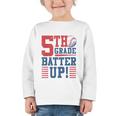Baseball Fifth Grade Back To School 5th Grade Batter Up Graphic Toddler Long Sleeve Tee