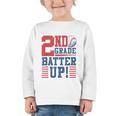 Baseball Second Grade Back To School 2nd Grade Batter Up Graphic Toddler Long Sleeve Tee Baseball Second Grade Back To School 2nd Grade Batter Up Graphic Toddler Long Sleeve Tee