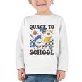 Boys Kid Back To School Goose Quackers Quack To School Graphic Toddler Long Sleeve Tee Boys Kid Back To School Goose Quackers Quack To School Graphic Toddler Long Sleeve Tee