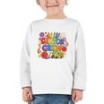 Crayon Crew Cute Back To School Vibes Student Graphic Toddler Long Sleeve Tee