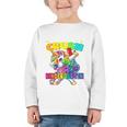 Crush Kindergarten Dabbing Unicorn Back To School Girls Performance Graphic Toddler Long Sleeve Tee