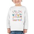 Cute Geese Silly Test Back To School Student Motivation Graphic Toddler Long Sleeve Tee Cute Geese Silly Test Back To School Student Motivation Graphic Toddler Long Sleeve Tee