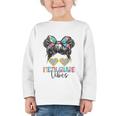 Fifth Grade Vibes Messy Hair Bun Girl Back To School 5th Graphic Toddler Long Sleeve Tee Fifth Grade Vibes Messy Hair Bun Girl Back To School 5th Graphic Toddler Long Sleeve Tee