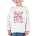 First Day Of 1st Grade Coquette Back To School Girls Kids Graphic Toddler Long Sleeve Tee