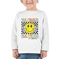 Girls Kindergarten Vibes Smile Face Back To School Kinder Graphic Toddler Long Sleeve Tee