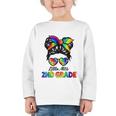 Girls Second Grade Back To School Cute Little Miss 2nd Grade Graphic Toddler Long Sleeve Tee