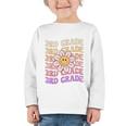 Groovy 3rd Grade Back To School Retro Groovy Third Grade Graphic Toddler Long Sleeve Tee Groovy 3rd Grade Back To School Retro Groovy Third Grade Graphic Toddler Long Sleeve Tee