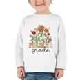 Groovy Fourth Grade Wildflowers Back To School 4th Grade Graphic Toddler Long Sleeve Tee Groovy Fourth Grade Wildflowers Back To School 4th Grade Graphic Toddler Long Sleeve Tee