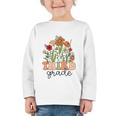 Groovy Third Grade Wildflowers Back To School 3rd Grade Graphic Toddler Long Sleeve Tee Groovy Third Grade Wildflowers Back To School 3rd Grade Graphic Toddler Long Sleeve Tee