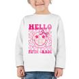 Hello Fifth Grade Coquette Bow Back To School 5th Grade Girl Graphic Toddler Long Sleeve Tee Hello Fifth Grade Coquette Bow Back To School 5th Grade Girl Graphic Toddler Long Sleeve Tee