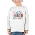 Hello Third Grade Pencil Tie Dye Back To School 3rd Grade Graphic Toddler Long Sleeve Tee