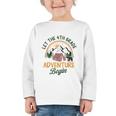 Let The 4th Grade Adventure Begin Camping Back To School Graphic Toddler Long Sleeve Tee Let The 4th Grade Adventure Begin Camping Back To School Graphic Toddler Long Sleeve Tee