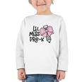 LiL Miss Pre-K Girls Coquette Bow Gingham Bow Back To School Graphic Toddler Long Sleeve Tee LiL Miss Pre-K Girls Coquette Bow Gingham Bow Back To School Graphic Toddler Long Sleeve Tee