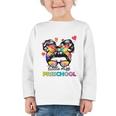 Little Miss Preschool Back To School Messy Kids Girls Graphic Toddler Long Sleeve Tee