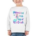 Mermazing First Day Of Fourth Grade Back To School Mermaid Premium Tri-Blend Graphic Toddler Long Sleeve Tee