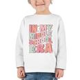 In My Middle School Era Cute Groovy First Day Back To School Graphic Toddler Long Sleeve Tee