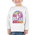 Pre-K Squad Flossing Unicorn Back To School Girls Premium Tri-Blend Graphic Toddler Long Sleeve Tee