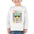 Pre-K Vibes Smile Face Back To School Pre-K Graphic Toddler Long Sleeve Tee Pre-K Vibes Smile Face Back To School Pre-K Graphic Toddler Long Sleeve Tee