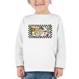 Retro Checkered Back To School Pre K Dude Cute Kid Preschool Graphic Toddler Long Sleeve Tee Retro Checkered Back To School Pre K Dude Cute Kid Preschool Graphic Toddler Long Sleeve Tee
