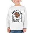 Roaring Into Middle School Tiger Back To School Boy Girl Kid Graphic Toddler Long Sleeve Tee Roaring Into Middle School Tiger Back To School Boy Girl Kid Graphic Toddler Long Sleeve Tee