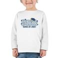 Senior 2027 Blue Girls Class Of 27 Back To School Graphic Toddler Long Sleeve Tee