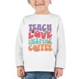 Teach Love Inspire Coffee Cute Teaching Quote Back To School Graphic Toddler Long Sleeve Tee Teach Love Inspire Coffee Cute Teaching Quote Back To School Graphic Toddler Long Sleeve Tee