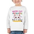 Watch Out Preschool Here I Come Girls Back To School Performance Graphic Toddler Long Sleeve Tee Watch Out Preschool Here I Come Girls Back To School Performance Graphic Toddler Long Sleeve Tee