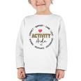 Women's Leopard Activity Aide Appreciation Week Back To School Graphic Toddler Long Sleeve Tee