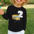 2nd Birthday School Bus Kids Back To School Themes Party Graphic Toddler Long Sleeve Tee 2nd Birthday School Bus Kids Back To School Themes Party Graphic Toddler Long Sleeve Tee