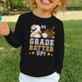 2nd Grade Batter Up Baseball First Day Back To School Graphic Toddler Long Sleeve Tee